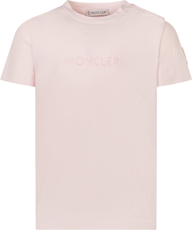 Moncler Moncler Baby Meisjes T-Shirt In Licht Roze
