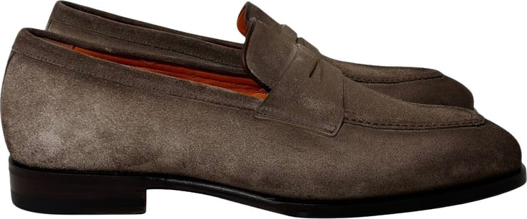 Santoni Instapper Adrian suede bruin