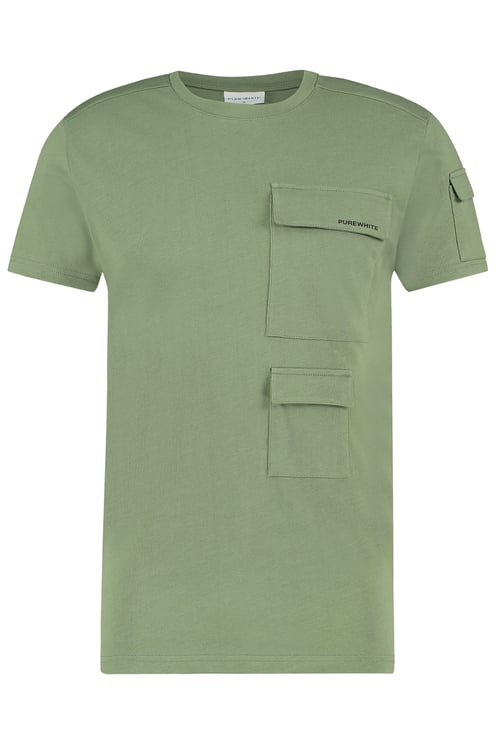 Purewhite Utility Pocket T-shirt - Army