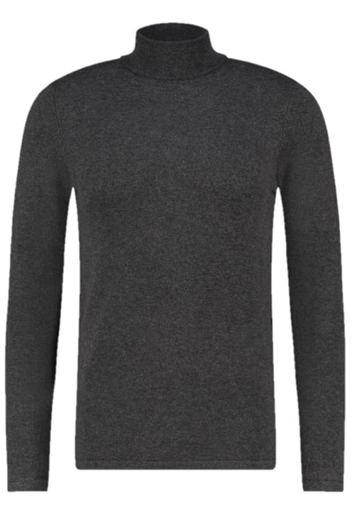 Purewhite Essential Knit Turtleneck Longsleeve Antraciet
