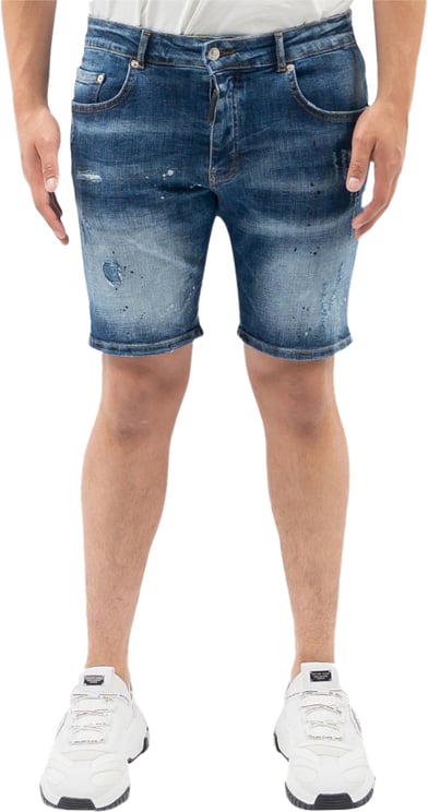 My Brand Blue Distressed Korte Broek