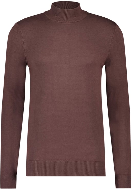 Purewhite mockneck brown