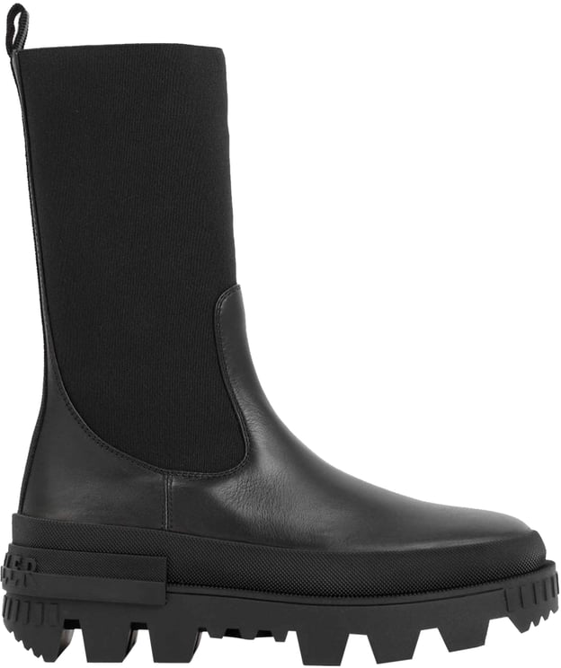Moncler Moncler Leather Logo Boots
