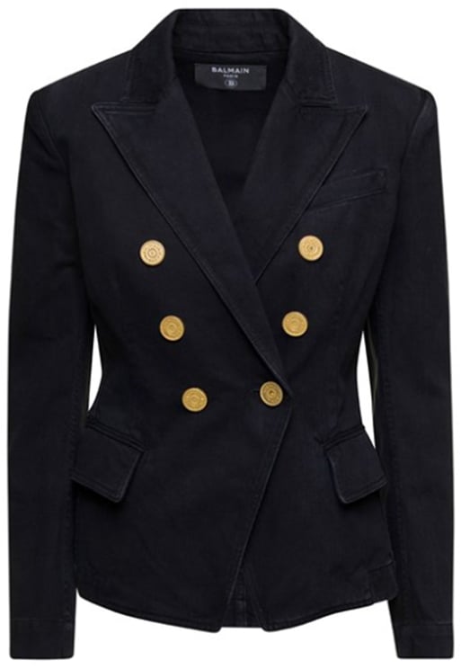Balmain Balmain Double-Breasted Denim Blazer