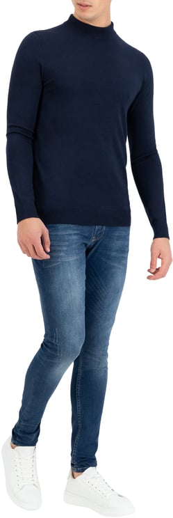 Purewhite Essential Knit Mockneck Heren Blauw