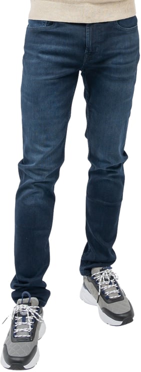 7 For All Mankind Slimmy Tapered Luxe Performance Eco Dark Blue Jeans