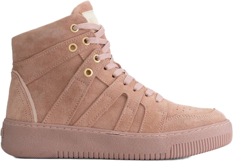 Nikkie Licht roze daim sneakers