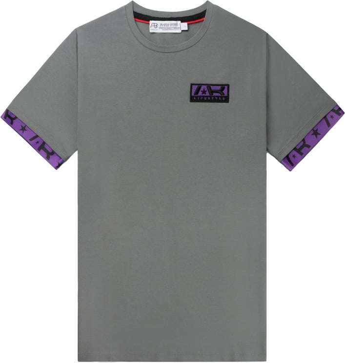 AB Lifestyle Neon Flag Tee Dark Grey/Purple