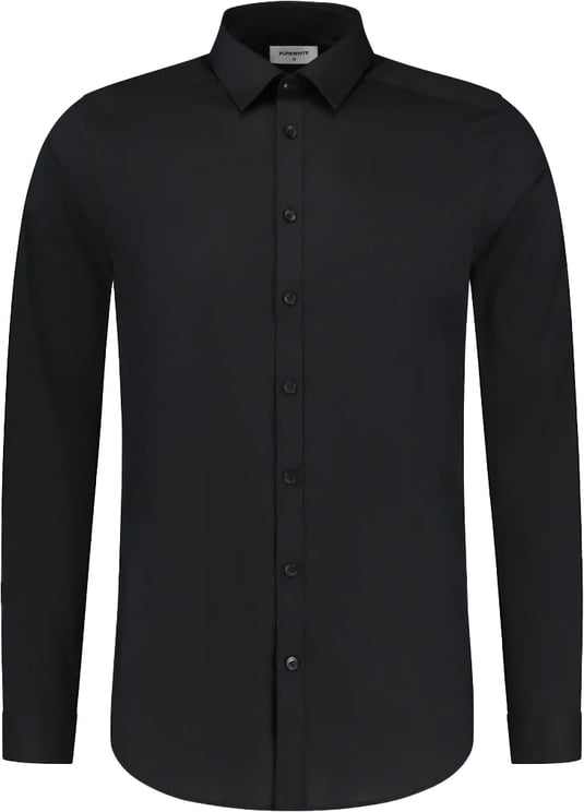 Purewhite Essential Classic Overhemd Zwart