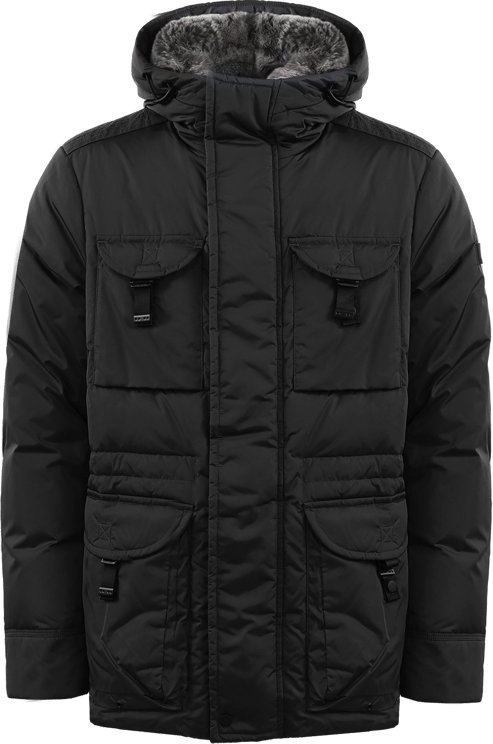 Peuterey Heren Aiptek NBE 03 FUR Parka Zwart