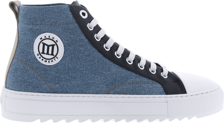 Mason Garments Heren Astro Hightop Sneaker Blauw