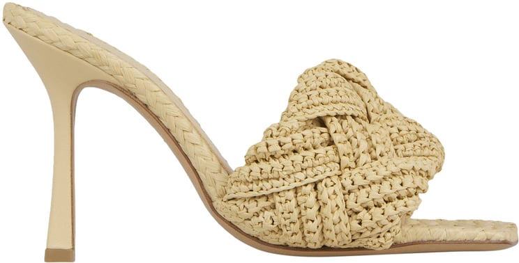 Bottega Veneta Lido Raffia Sandals