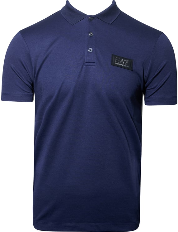 EA7 blauwe trendy polo