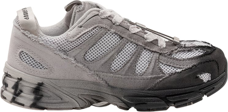 44 Label Group Sneakers Dragger con Lacci e Inserti in Mesh a Effetto Usurato