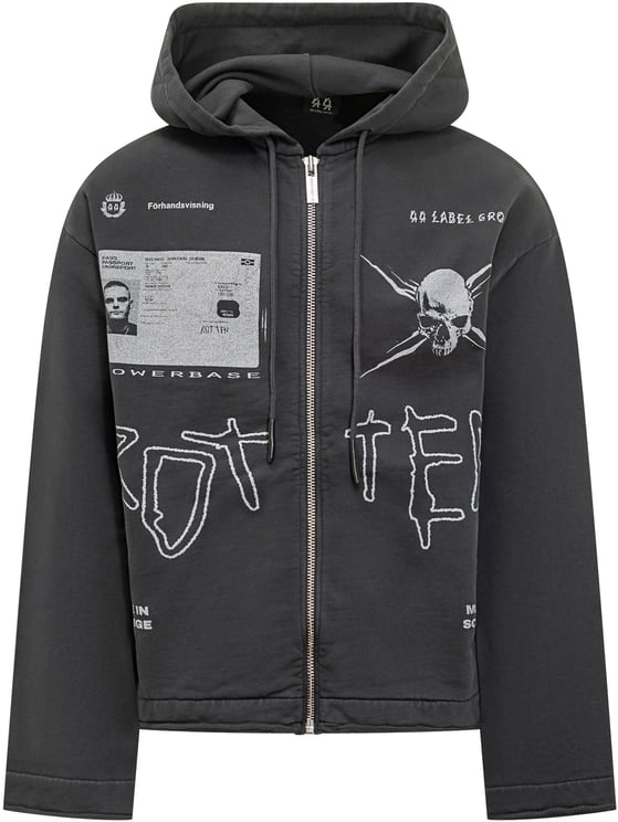 44 Label Group 44 Label Group Felpa con Stampe e Cappuccio