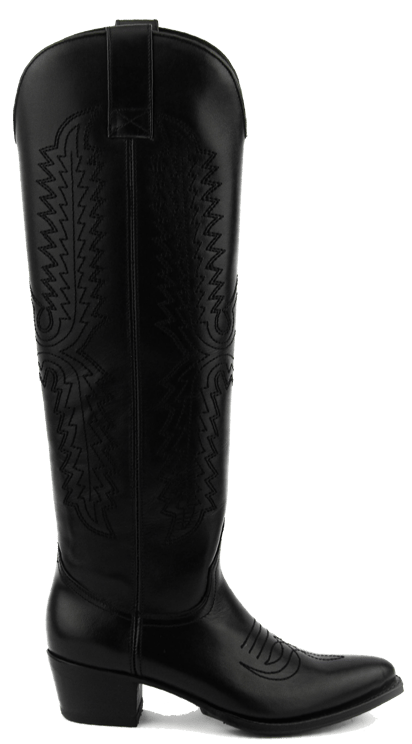 Paul Warmer Iconic Western Boot Black