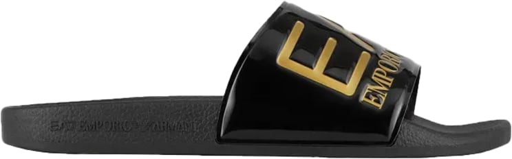 EA7 Slippers gold black