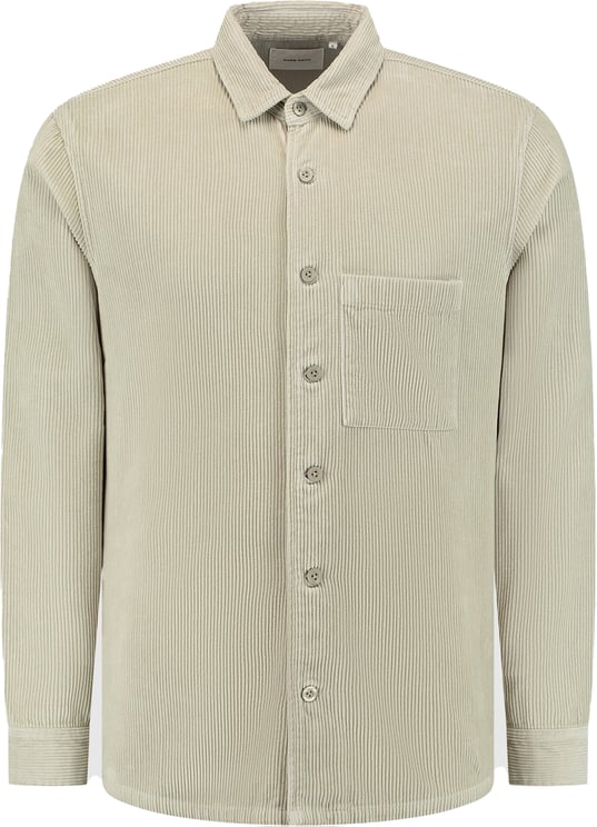 Pure Path Overshirt licht groen rib