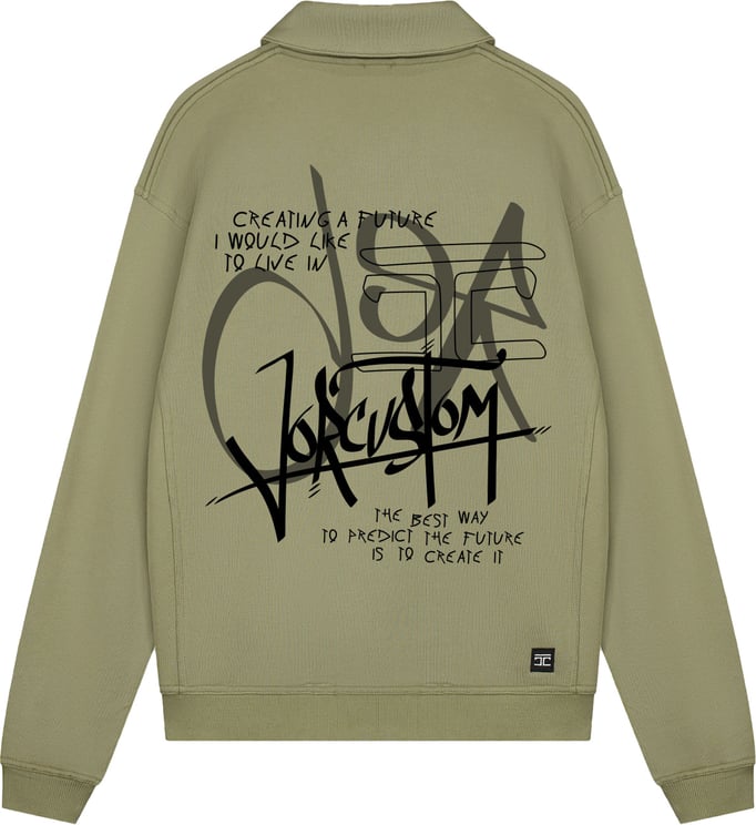 JORCUSTOM Future Zip Sweater Olive
