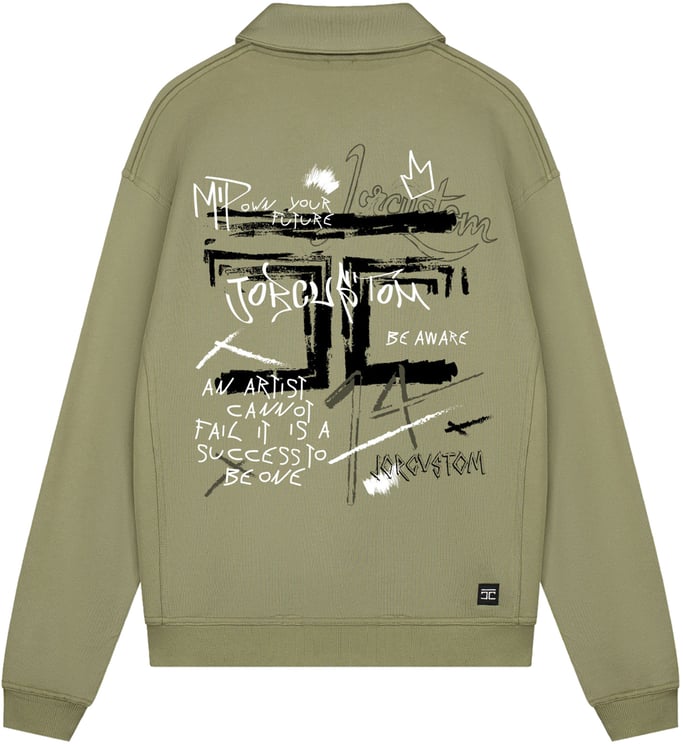 JORCUSTOM Artist Zip Sweater Olive