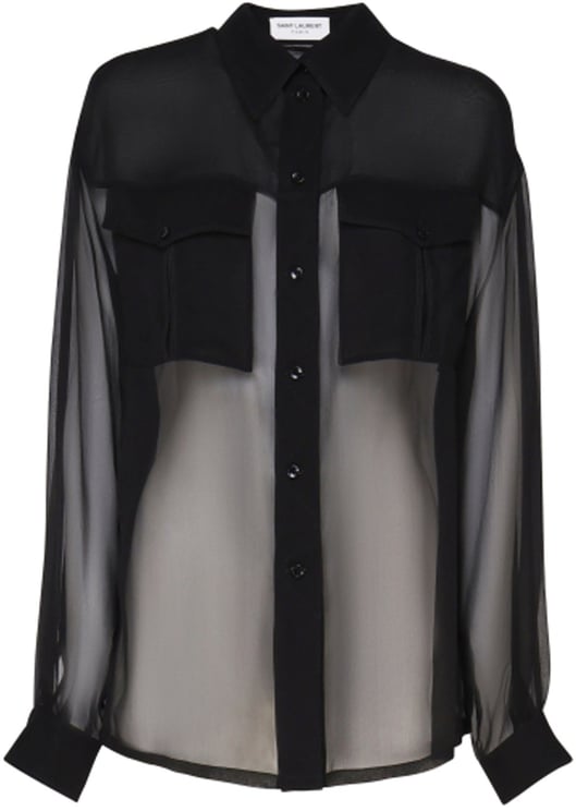 Saint Laurent Saint Laurent Silk Crepe Muslin Shirt