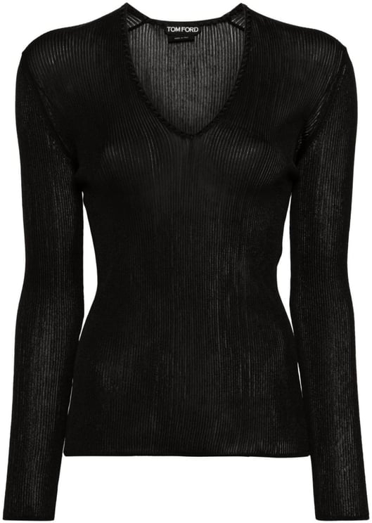Tom Ford Tom Ford Sheer Fine-Ribbed Top