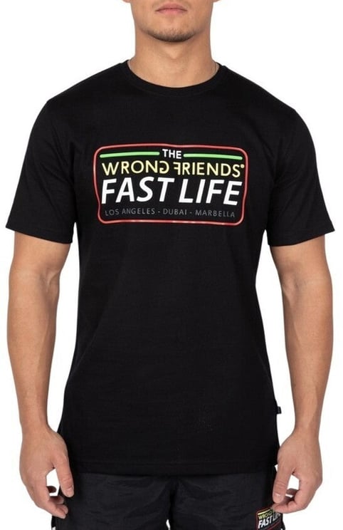 Wrong Friends FAST LIFE T-SHIRT - BLACK