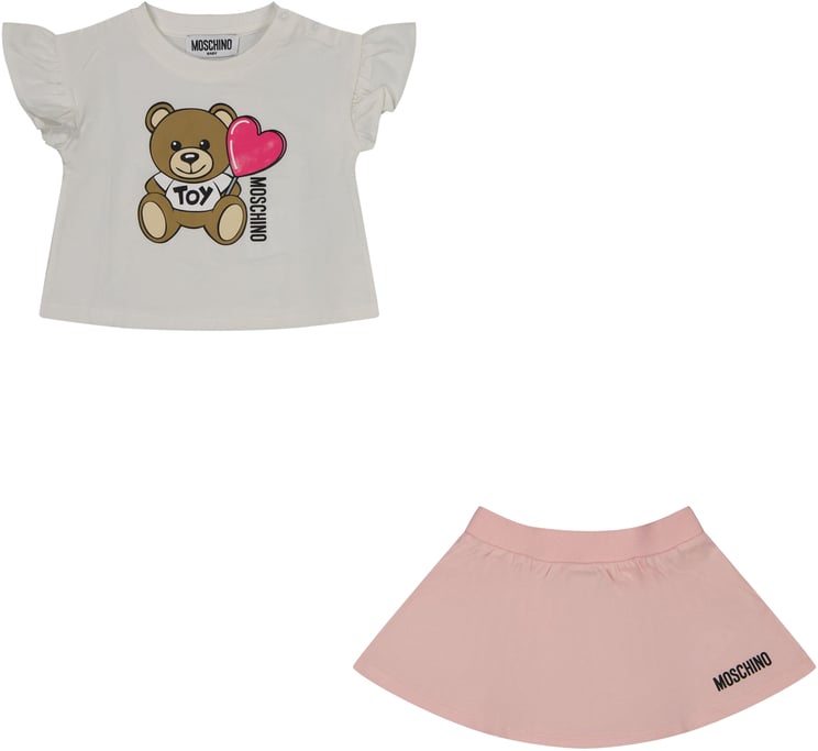Moschino Moschino Baby Meisjes Setje In Licht Roze
