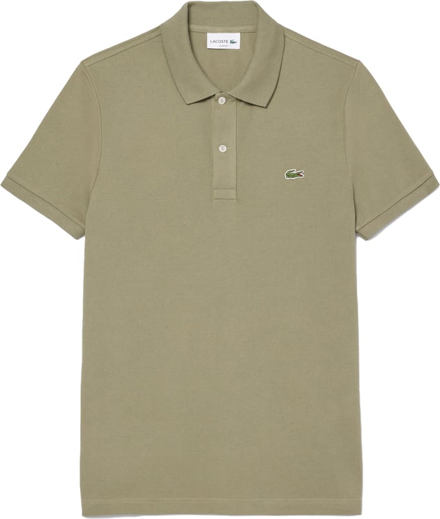Lacoste Slim Fit Piqué Polohemd Khaki Groen