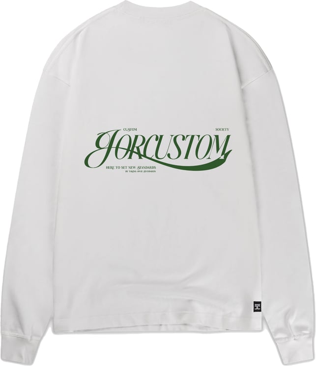 JORCUSTOM Script Longsleeve T-Shirt White