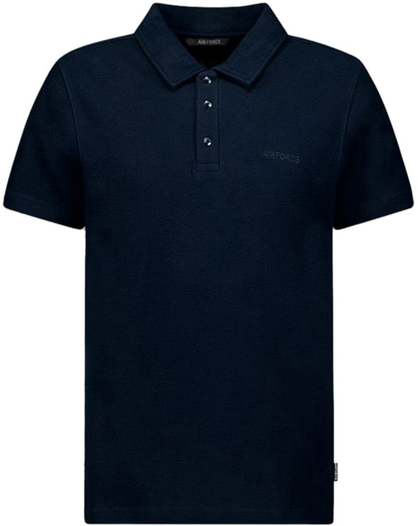 Airforce Woven Polo Blauw
