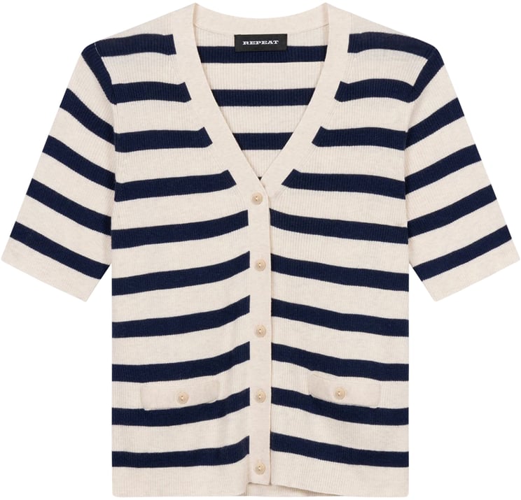 Repeat Cashmere Gestreept vest