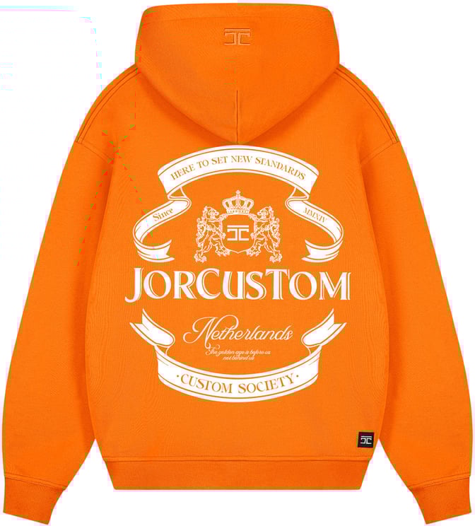 JORCUSTOM Ribbon Kd Zipped Hoodie Orange