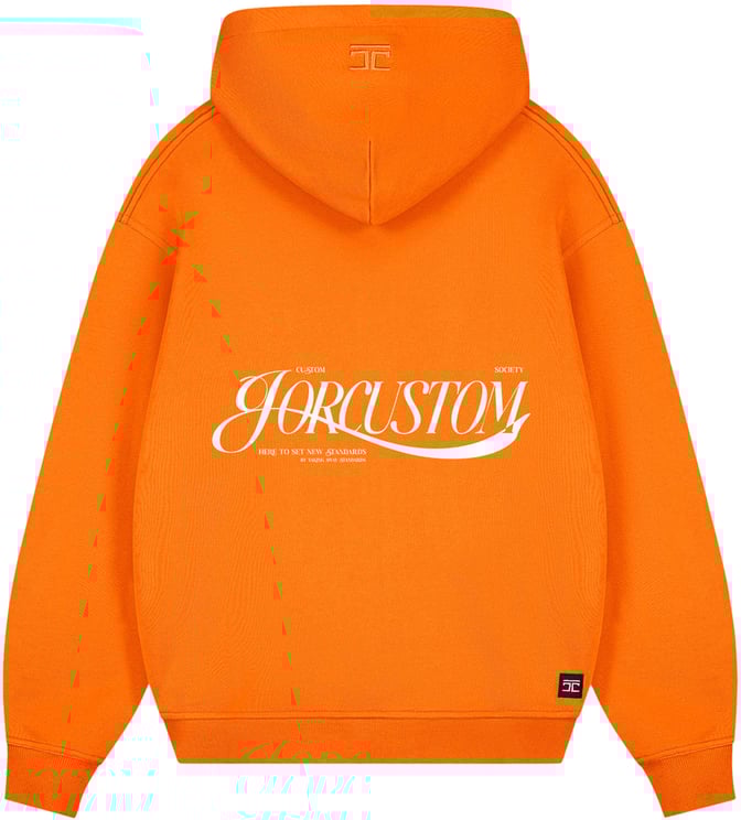 JORCUSTOM Script Kd Zipped Hoodie Orange