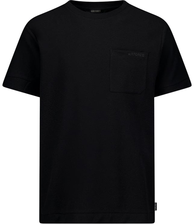 Airforce Woven T-Shirt Zwart