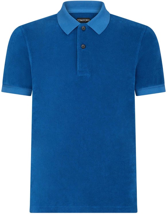 Tom Ford Toweling Polo Denim Blue