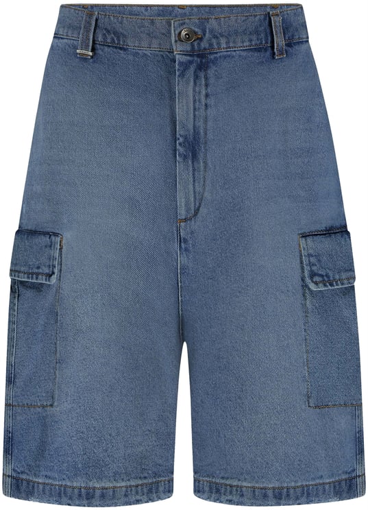 FLÂNEUR Denim Cargo Shorts | Blue