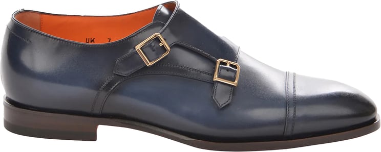 Santoni Double Buckle Blauw