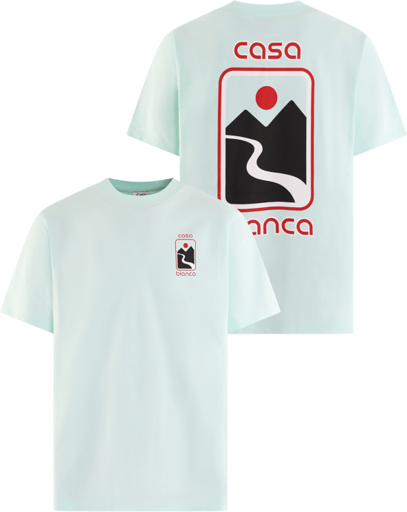 Casablanca Heren Sunset Valley T-Shirt Groen