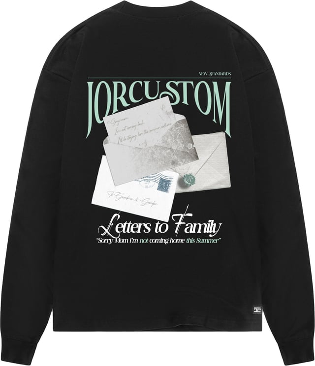 JORCUSTOM Letters Longsleeve T-Shirt Black