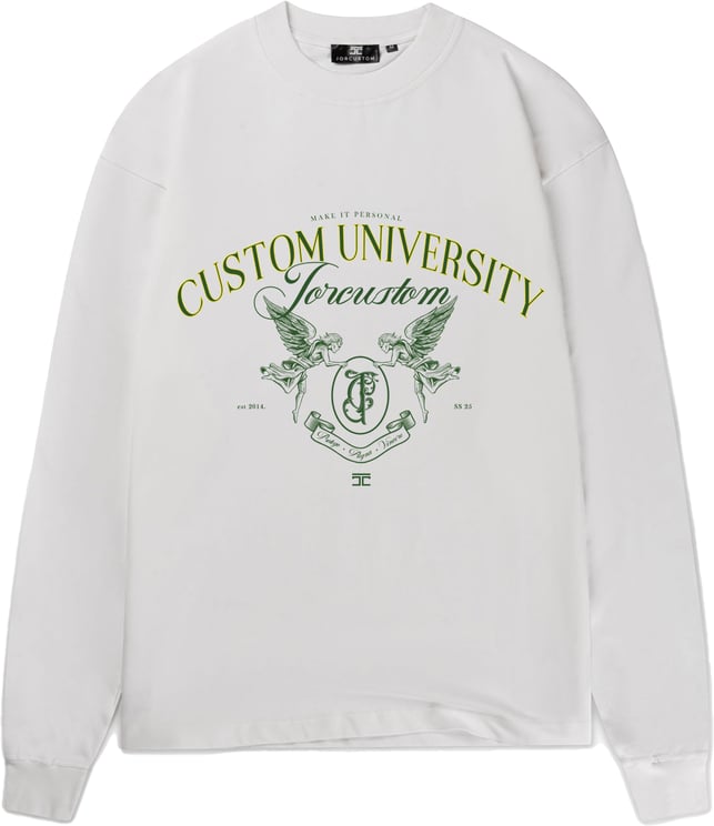 JORCUSTOM Custom Longsleeve T-Shirt White