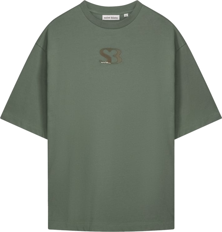 Saint Blanc Initial Logo T-Shirt Groen