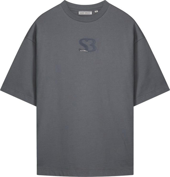 Saint Blanc Initial Logo T-Shirt Grijs