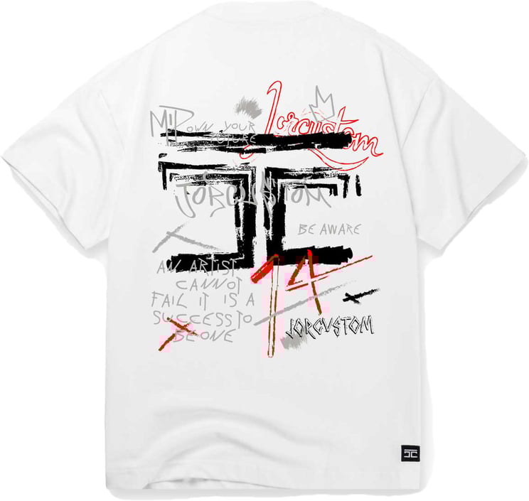 JORCUSTOM Artist SumSet Lf T-Shirt Wh-Grey