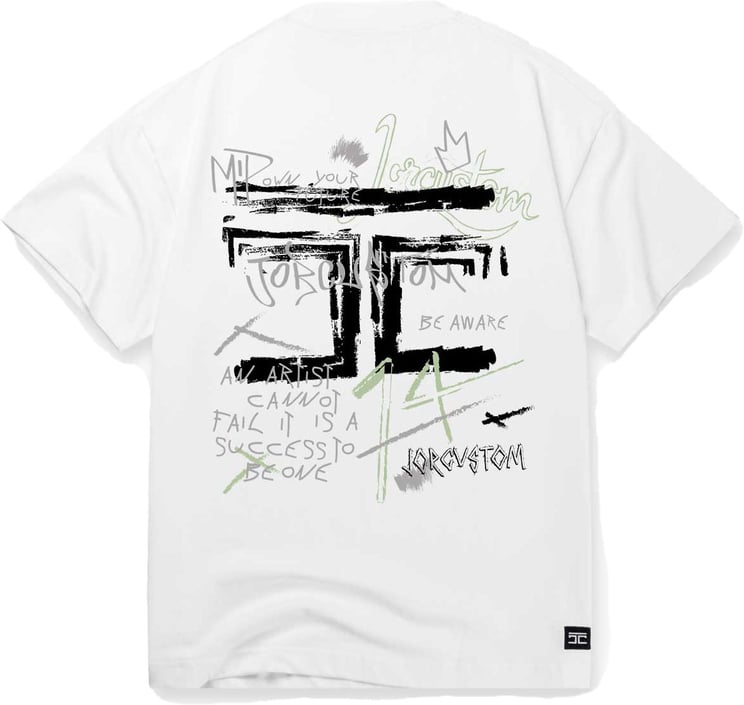 JORCUSTOM Artist SumSet Lf T-Shirt Wh-SaGreen