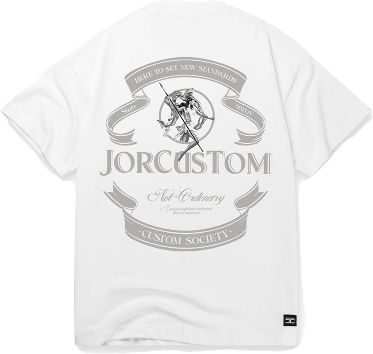 JORCUSTOM Ribbon SumSet Lf T-Shirt Wh-Grey