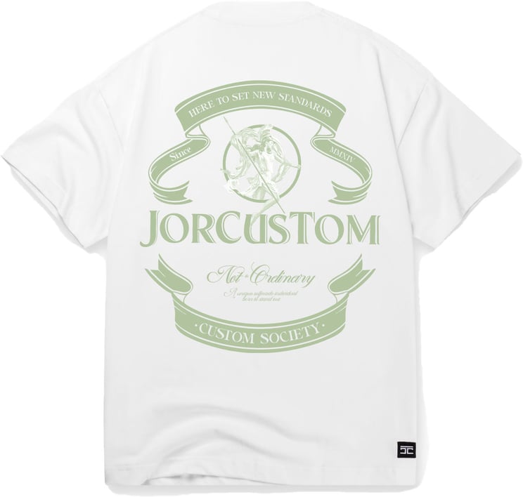JORCUSTOM Ribbon SumSet Lf T-Shirt Wh-SaGreen
