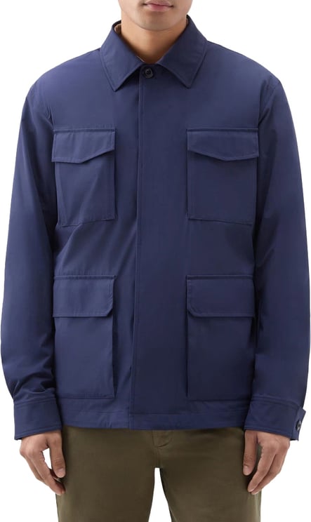 Woolrich Matt Stretch Field Jacket Martime