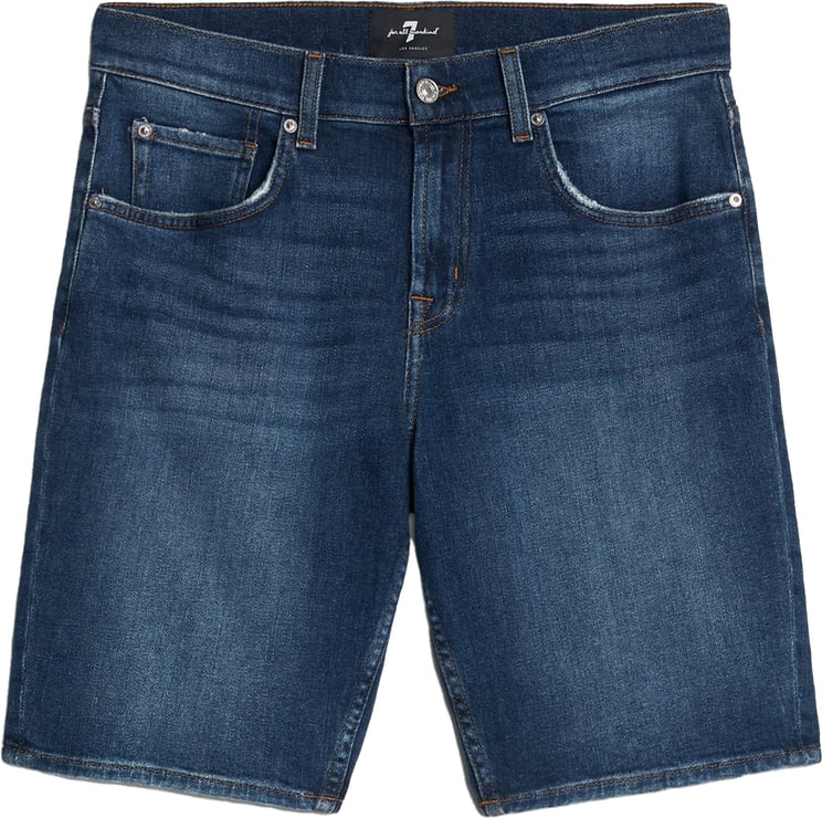 7 For All Mankind Regular Shorts Ticket Dark Blue
