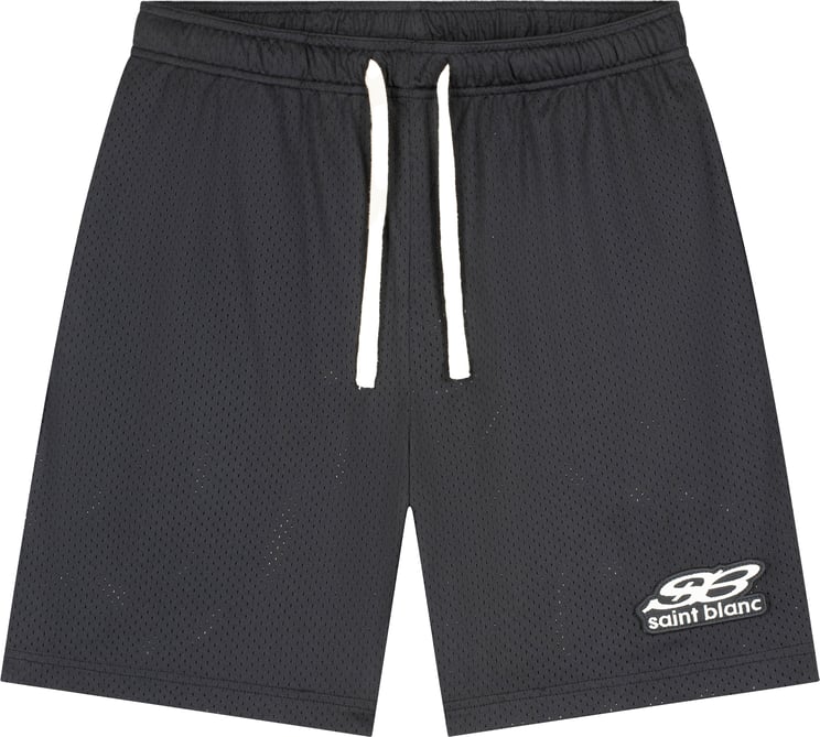 Saint Blanc Oblique Logo Mesh Short Jet Black